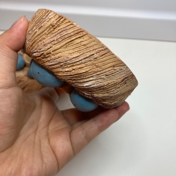 A Pair Vintage Serrv Candle Holder Eggs On Nest Made in Peru - Picture 8 of 12